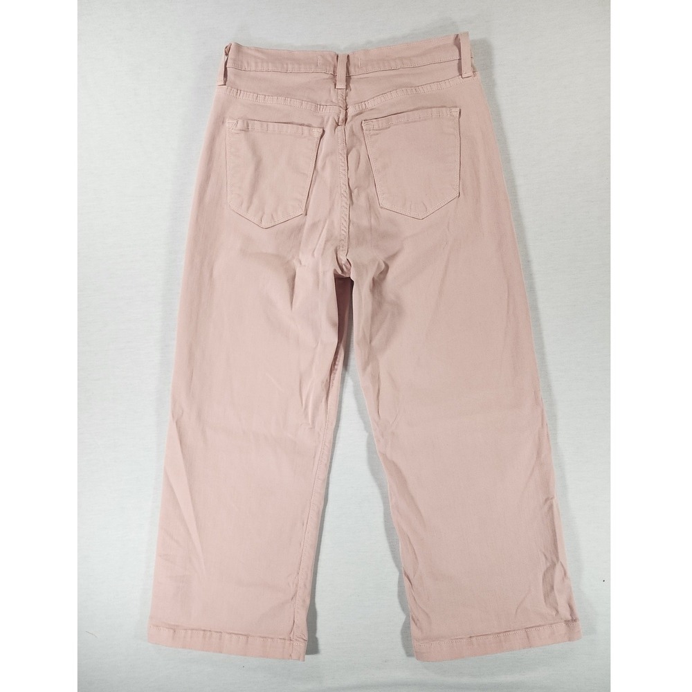 Flying Monkey Wide Leg Crop Women 27 High Rise Pink Tencel Blend Boho USA Made - Picture 7 of 7